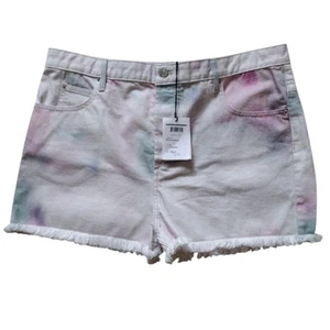 ISABEL ÉTOILE MARANT Shorts Women 44 Pastels Denim Tie-dye Denim 38"X 2" Cut off - Picture 1 of 11