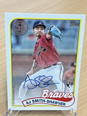 2024 Topps Update 1989 On-Card Auto -  AJ Smith Shawver -  RC #89BA2-AS - Braves - Image 1 of 4