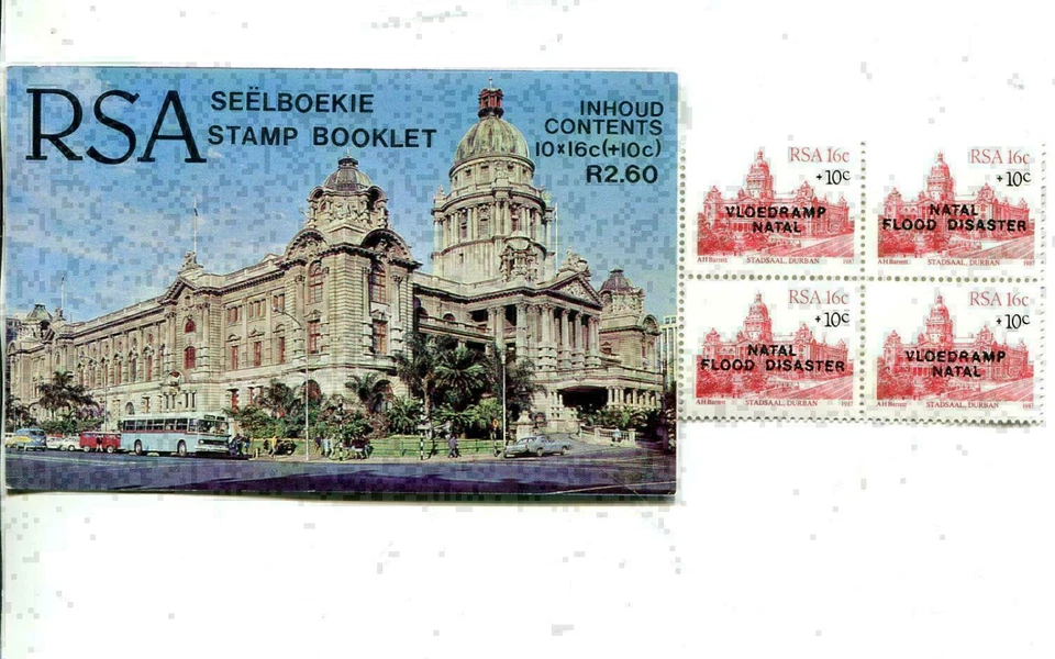 South Africa Rsa Stamp Booklet With No. 714 - 715 Flutkatastrophe Natal (Flood) - Image 1 of 1