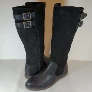 Timberland Shoes Lakeville Leather Side Zip Tall Knee High Boots Women's Sz 9.5 - Picture 1 of 13