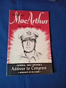 Douglas MacArthur General of the Army Highlights Of His Career Booklet Vtg 1951 - Picture 1 of 2