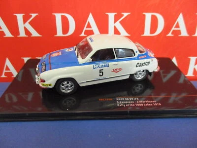 Die cast 1/43 Modellino Auto Saab 96 V4 Rally 1000 Lakes 1976 S. Lampinen by Ixo - Immagine 1 di 4