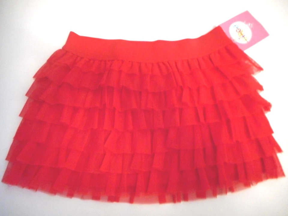 Falda tutú CIRCO para niñas pequeñas volantes en capas elegante roja talla 6/6X nueva con etiquetas Foto 1 de 3