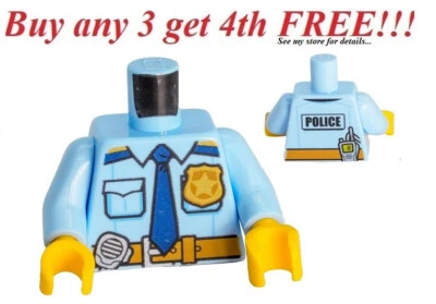 ☀️NEW LEGO Minifigure Minifig Torso Body Top Shirt Male Female Police Officer #1 - Image 1 of 3