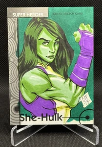2013 Upper Deck Marvel Fleer Retro Artist Sketch Card Chris Foreman She-Hulk 1/1 - Bild 1 von 2