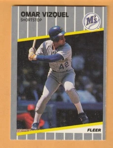 Omar Vizquel Seattle Mariners 1989 Fleer Update #U62 RC Rookie - Picture 1 of 2