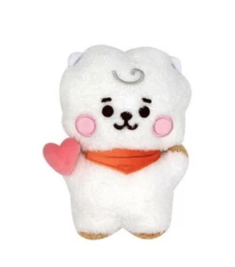 BT21 Official Merchandise RJ HEART TATTON STANDING DOLL Stuffed Toy NWT - Picture 1 of 4