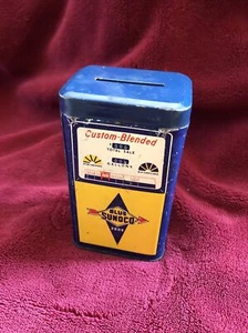 Vintage Blue Sunoco Custom Blend Fuel Pump Coin Bank (Q2/44) - Picture 1 of 6