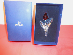 Swarovski Crystal Red Tulip Figurine NIB (3.5")