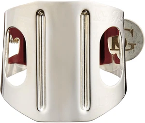 BG Franck Bichon Duo Silver Plated Finish Tenor Saxophone Ligature with Cap - Picture 1 of 12