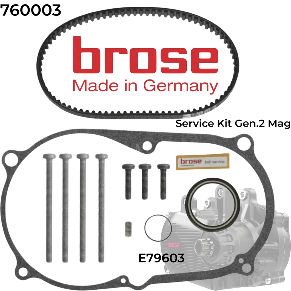 Brose Kit Servizio Cambio Cinghia Motore Bici Elettrica Gen. 2 alloggiamenti MAG/E79603 - Immagine 1 di 1