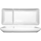 ITI - Porcelain BW 2-Compartment Dish 12" 1 DZ Per Pack