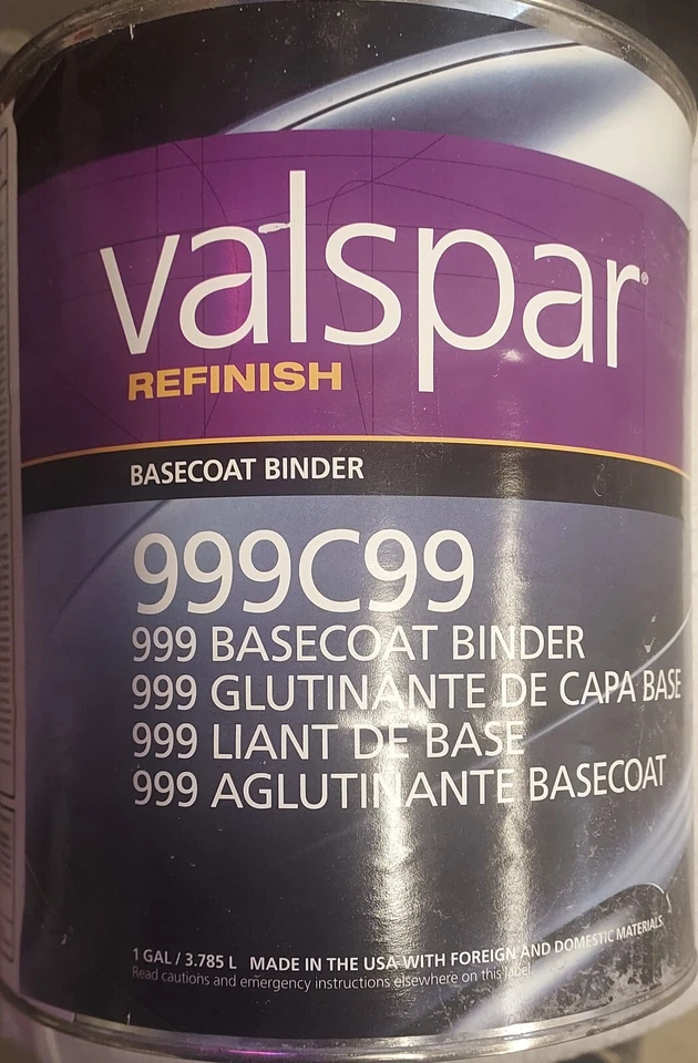 Valspar Base Binder 999C99 1 gallon new unopened for automotive basecoat