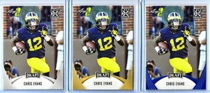(3) Chris Evans 2021 Leaf Draft #19 Blue/Gold/Base Version SP Rookie XRC Lot/Set - Bild 1 von 1