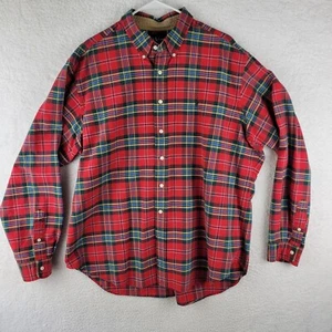 Polo Ralph Lauren Men's XXL Red Plaid Oxford 100% Cotton Button Down Shirt - Afbeelding 1 van 6