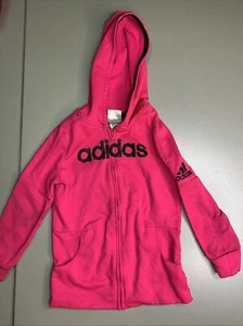 Adidas Girls Size 6X Pink Lightweight Hoodie w/ Pockets - Picture 1 of 12