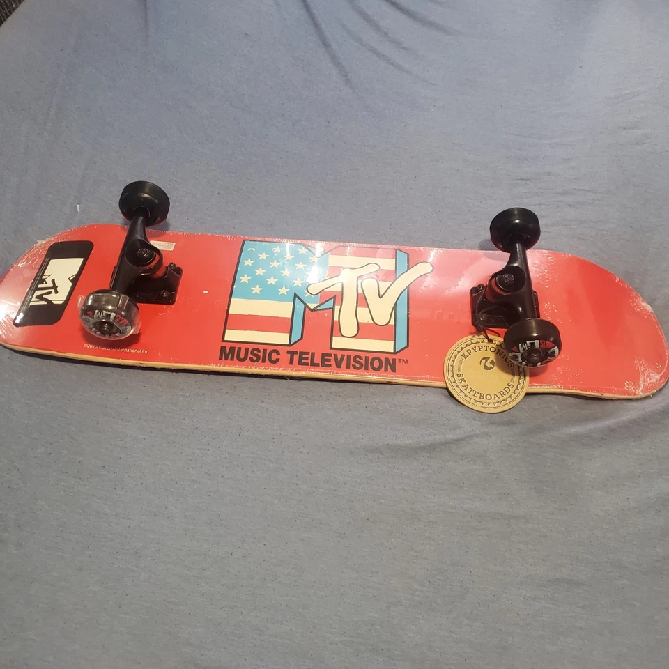 Kryptonics Monopatín MTV Música Televisión Bandera Americana Cubierta Rara '21 Completo  Foto 1 de 4