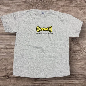 Vintage Sirius XM Radio Gray Spellout Logo Men’s Shirt XL - Picture 1 of 5