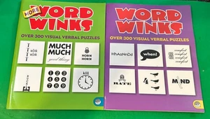More Wordwinks-Over 300 Visual Verbal Puzzles - Picture 1 of 5