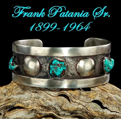 PULSERA BRAZALETE FRANK PATANIA Sr. (d.) BISBEE Turquesa Vintage Esterlina ~ 6.75" Foto 1 de 4