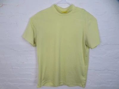 Nike Tiger Woods Polo Para Hombres Grande Amarillo Rayas Dri-FIT Cuello Simulado Golf Foto 1 de 4