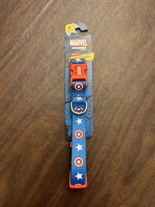 Marvel Avengers Captain America Reflective Pet Dog Collar Medium 14”-20” Petco - Picture 1 of 8