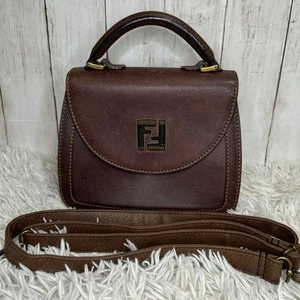 FENDI Handtasche Schultertasche mit FF Logo Pecan und Zucca Leder braun Bag - Bild 1 von 20