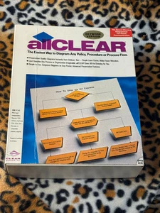 allClear flowchart Software for IBM XT, AT, PS2 Computer 5.25 and 3.5 Media - Picture 1 of 8