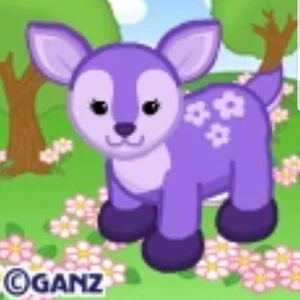 Webkinz Purple Floral Fawn violet flower deer | Virtual code sent via message - Picture 1 of 3