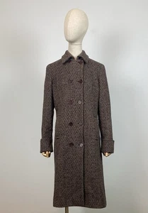 WEEKEND MAX MARA Women's Brown Double-Breasted Virgin Wool Coat Size 12 US 42 IT - Picture 1 of 20