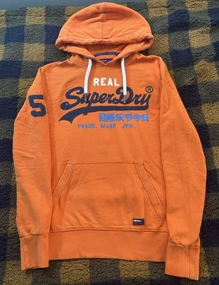 Superdry Hombre Vintage Sudadera con Capucha Naranja Talla M Foto 1 de 4