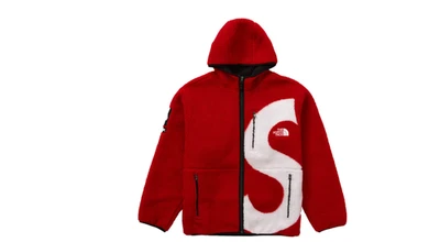 Supreme X The North Face Jacket S Logo Hooded Parka Fleece L Red FW20 Authentic - Image 1 of 4