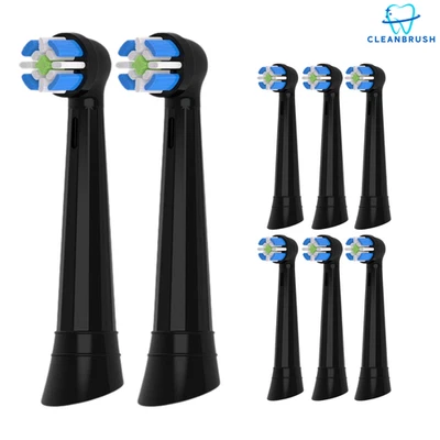 CLEANBRUSH Aufsteckbürsten für Oral B IO (8x Schwarz) - Zahnbürstenaufsätze für Oral B IO