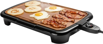 Plancha Eléctrica con Superficie de Cocina Plana Antiadherente 16 X 10 Pulgadas, Extraíble y Foto 1 de 4