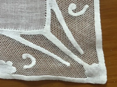 Vintage/antiguo exquisito dibujo artes y manualidades estilo novia/pañuelo de boda Foto 1 de 3