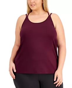 MSRP $20 Ideology Plus Size Strappy Tank Top Purple Size 1X (DEFECT) - Picture 1 of 2