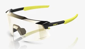 100% Percent Sunglasses - Aerocraft - Gloss Metallic Black - Gold Photochromic - Picture 1 of 1