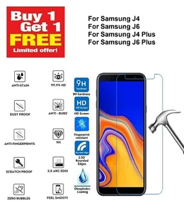 Cubierta protectora de pantalla de vidrio templado Gorilla para Samsung Galaxy J4 J6 y Plus - Imagen 1 de 8
