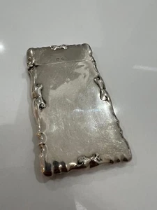 ANTIQUE SILVER CALLING CARD CASE - BIRMINGHAM 1906 - Picture 1 of 13