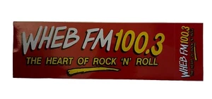 VINTAGE RARE UNUSED WHEB FM 100.3 THE HEART OF ROCK ‘N’ ROLL BUMPER STICKER - Picture 1 of 1
