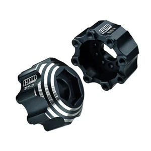 GPM Aluminum 8x32 to 17mm 1/2" Offset Hex Adapters (2) Black for Pro-Line Wheels - Picture 1 of 4