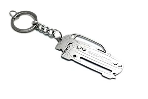 Stainless Steel Keychain Car Body Design Key Ring Compatible with Dodge models - Foto 1 di 55