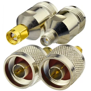 Zestaw adapterów koncentrycznych typu SMA do typu N 4 typy do anteny Wi-Fi / przedłużacza / telekomunikacji - Zdjęcie 1 z 7