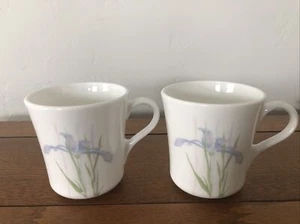 Corning Ware Shadow Iris Set Of 2 Coffee Mugs-3.5” Tall - Picture 1 of 11