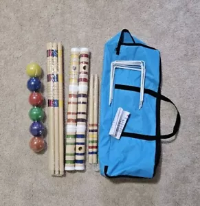 Trademark Games Complete 6 Player Wooden Croquet Set With Carrying Case - Picture 1 of 3