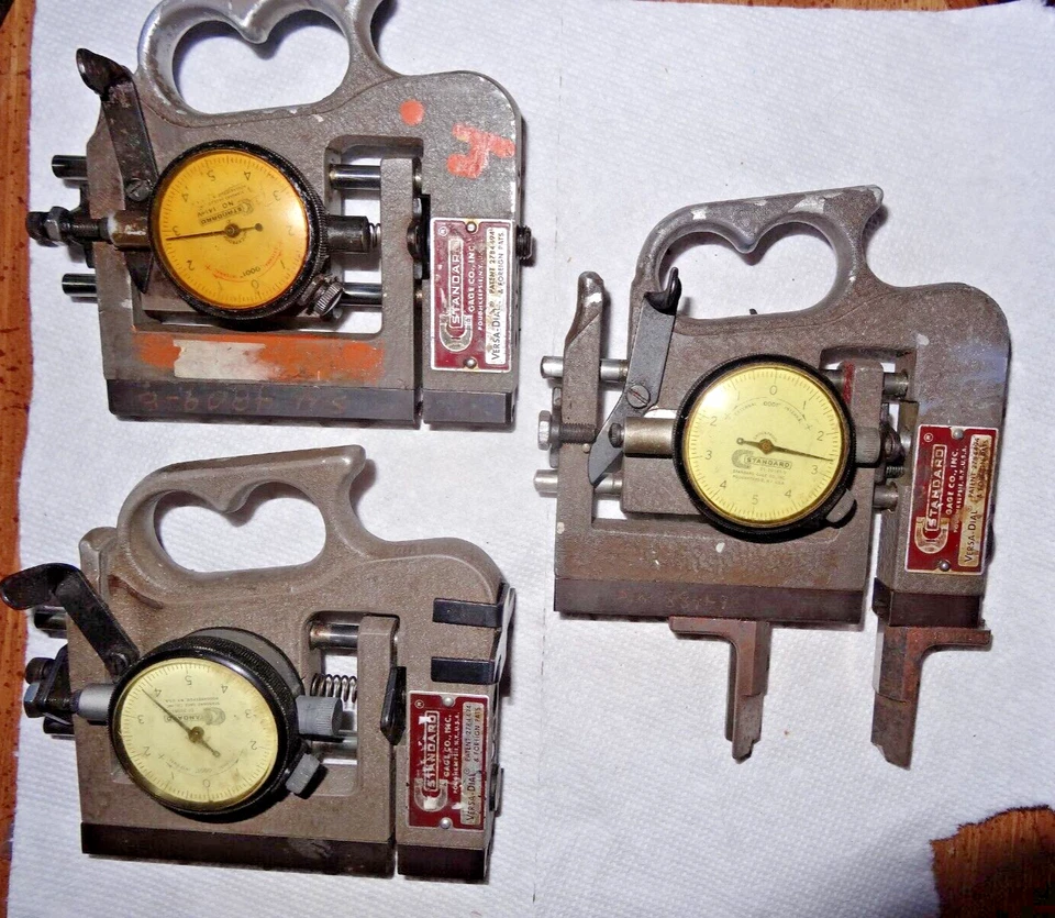 3PCS STANDARD GAGE CO. VERSA-DIAL DIAL INDICATOR FORM GAGES ALL WORK WELL. Foto 1 de 1