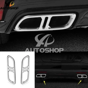 Chrome Rear Tail Exhaust Muffler Tip Pipe Steel For Cadillac CT4 2020-2023 2022 - Foto 1 di 12