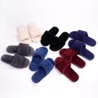 Real Shearling Sheep Fur Flat Flip Thick Home Warm Winter Slippers Shoes