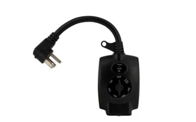 15 Amp Outdoor Plug-In Mechanical Dusk to Dawn Countdown Timer with Grounded Out - Image 1 of 4