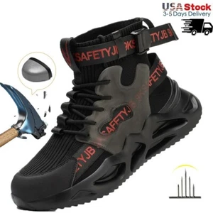Work Sneakers Steel Toe Shoes Men Safety Shoes Puncture-Proof Protective Boots - Imagen 1 de 13